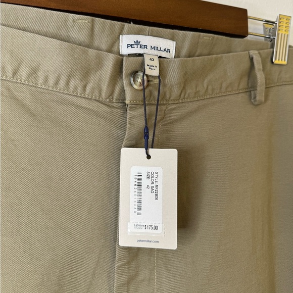 Peter Millar Pilot Twill Flat Front Trouser Size 42 NWT - Picture 3 of 6